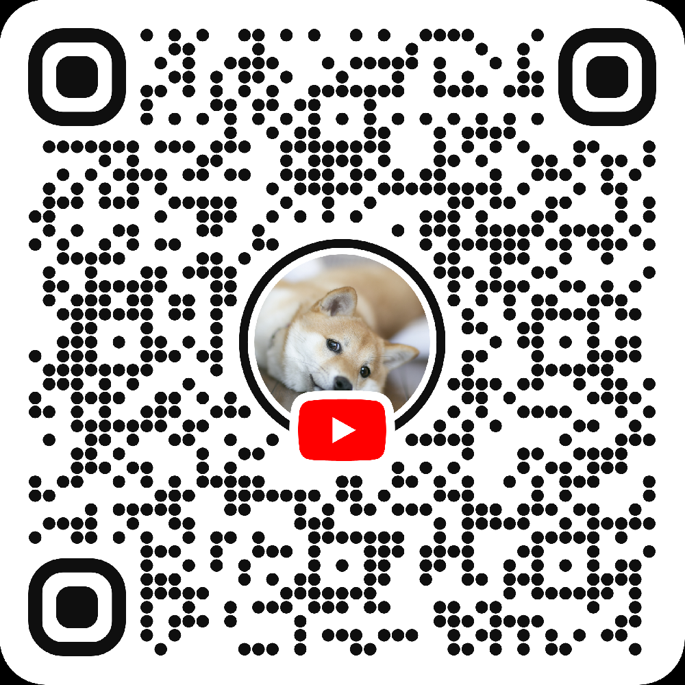 ここちゃんのYouTubeアカウントのQRコード